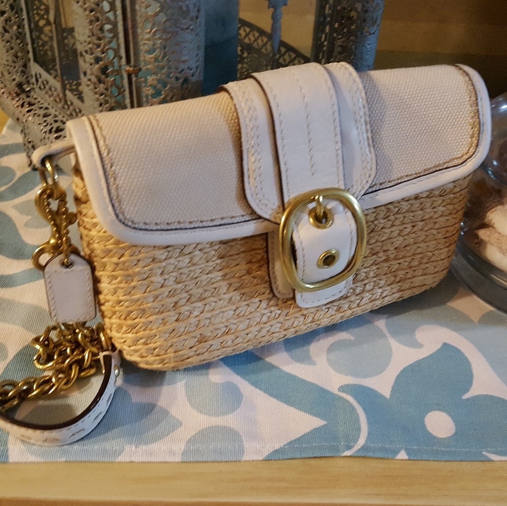 COACH Bleeker Large Straw Wristlet